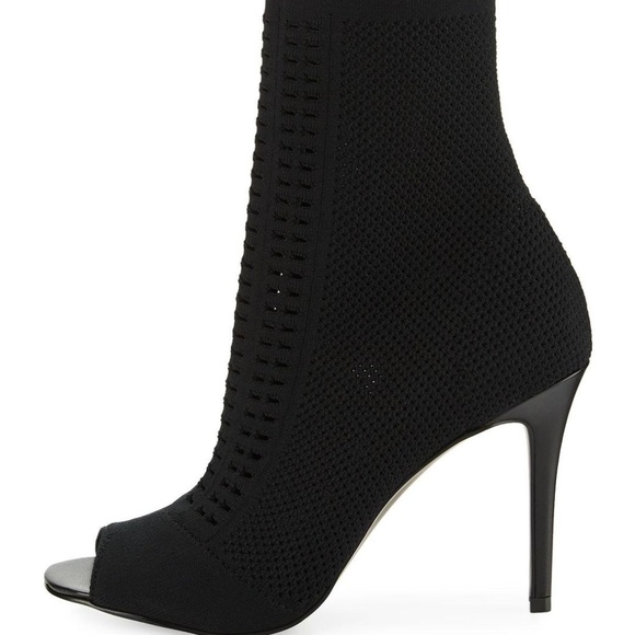 peep toe sock bootie